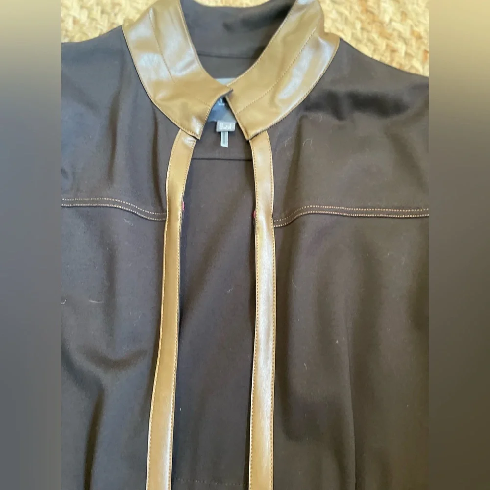 Lysse Margaret Jacket - Brown with Faux Leather Trim - Small - Picture 13 of 16